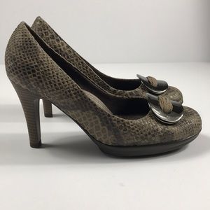 Piccadilly Faux Snakeskin Heels
